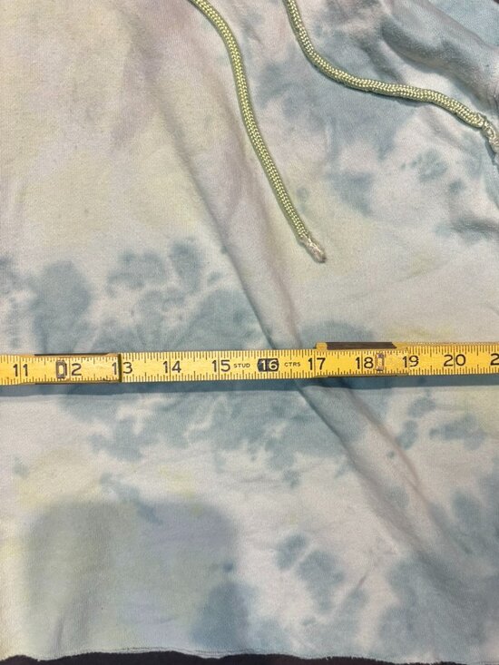 Wild Fable Women’s Cropped Tie-Dye Sweatshirt – Size M, Blue & Yellow Pattern - Picture 7 of 7